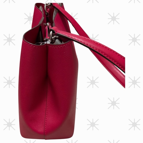 🦄 Michael Kors Pratt Medium Shoulder Bag in Dark Raspberry! - Picture 5 of 10